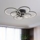 Modern Ring Circle Flush Mount Ceiling Lamp Bedroom LED Dimmable Ceiling Light