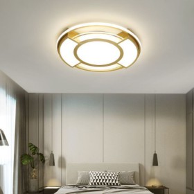 Gold LED Flush Mount Ceiling Light Fixture