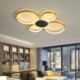 Fixture for LED Flush Mount Gold Ring Ceiling Light