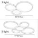 Fixture for LED Flush Mount Gold Ring Ceiling Light