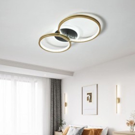 Fixture for LED Flush Mount Gold Ring Ceiling Light