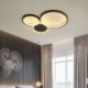 Fixture for LED Flush Mount Black Ring Ceiling Light