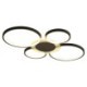 Fixture for LED Flush Mount Black Ring Ceiling Light