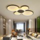 Fixture for LED Flush Mount Black Ring Ceiling Light