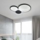 Fixture for LED Flush Mount Black Ring Ceiling Light