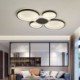 Fixture for LED Flush Mount Black Ring Ceiling Light