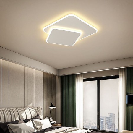 Double Square LED Flush Mount Ceiling Light