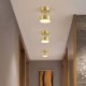 For Kitchen Bathroom, Gold Copper LED Mini Round Ceiling Light