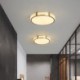 Round Bedroom Light Fixtures Tricolor Dimming LED Flush Mount Ceiling Light