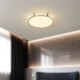 Round Bedroom Light Fixtures Tricolor Dimming LED Flush Mount Ceiling Light