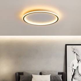 Round Hallway Light Fixtures Tricolor Dimming LED Flush Mount Ceiling Light