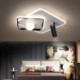 LED Square Flush Mount Acrylic Ceiling Light with Spotlight