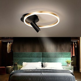 LED Halo Ring Lighting Spotlight Brushed Gold Ceiling Lamp