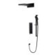 Rainfall Shower Tap Head Shower Hand Shower Modern Black Shower Faucet Set