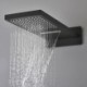 Rainfall Shower Tap Head Shower Hand Shower Modern Black Shower Faucet Set