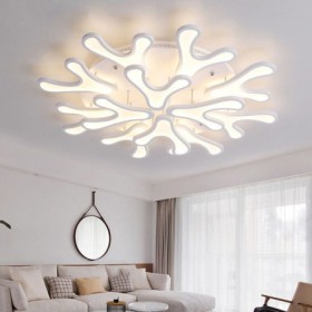 Bedroom Living Room Acrylic Antler LED Flush Mount Ceiling Light