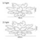 Bedroom Living Room LED Petal Shaped Flush Mount Ceiling Light