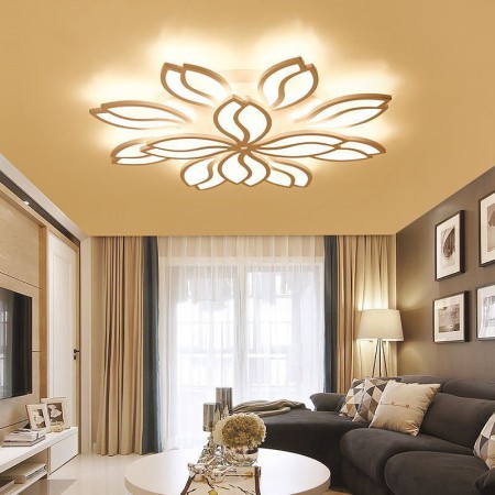 Bedroom Living Room Acrylic LED Flower Flush Mount Ceiling Light