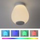 Remote Control Bluetooth Music Speaker Light Bedroom Bar RGB LED Flush Mount Ceiling Light