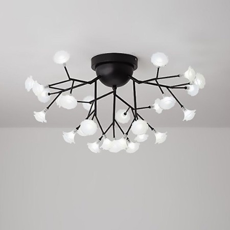 Nordic Style Decorative Light Fixture Living Room Bedroom Minimalist LED Petal Flush Mount Ceiling Light