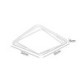 Modern Minimalist LED Acrylic Square Flush Mount Ceiling Light Fixture Living Room Office