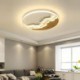 Unique Wave Shaped Acrylic Ceiling Light Round LED Flush Mount Bedroom Living Room