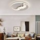 Unique Wave Shaped Acrylic Ceiling Light Round LED Flush Mount Bedroom Living Room