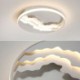 Unique Wave Shaped Acrylic Ceiling Light Round LED Flush Mount Bedroom Living Room