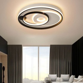 Modern Acrylic Light Bedroom Living Room Overlapping Round LED Flush Mount Ceiling Light