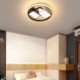 Bedroom Living Room Contemporary LED Flush Mount Ceiling Light Black & White Light Fixture