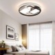 Bedroom Living Room Contemporary LED Flush Mount Ceiling Light Black & White Light Fixture