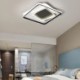 Modern Acrylic Fixture Bedroom Living Room Overlapped Square LED Flush Mount Ceiling Light