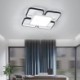 Simple LED Flush Mount Lighting Black & White Square Frame Bedroom Living Room