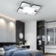 Simple LED Flush Mount Lighting Black & White Square Frame Bedroom Living Room