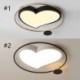 Bedroom Living Room LED Acrylic Flush Mount Ceiling Light Heart Shaped Light Fixture