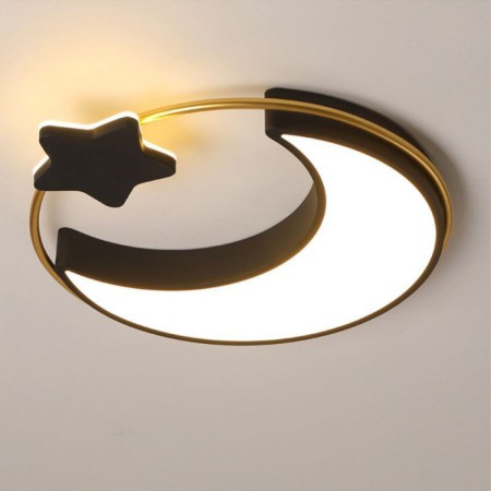 Bedroom Kids Room Moon and Star Led Flush Mount Ceiling Light