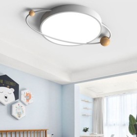 Planet Flush Mount Light Fixture Bedroom Living Room Modern Round LED Ceiling Light