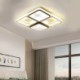 Acrylic Square Black and White Light Fixture for Bedroom Living Room Modern LED Flush Mount Ceiling Light