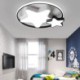 LED Ceiling Light Fixture Black and White Star Led Flush Mount Bedroom Kids Room