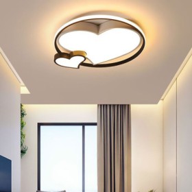 Decorative Lighting Bedroom Living Room Double Hearts LED Flush Mount Ceiling Lamp