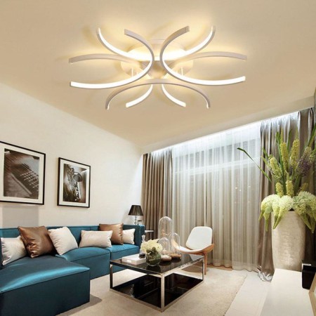 Silica Gel Decoration Light Bedroom Living Room Modern LED Flush Mount Ceiling Light