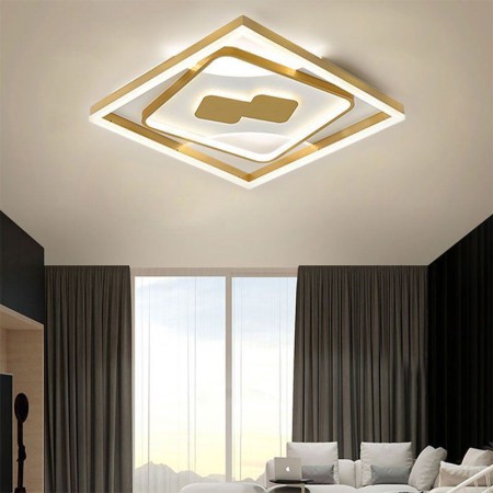 Bedroom Living Room Square LED Flush Mount Modern Acrylic Ceiling Light