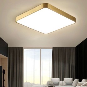 LED Ceiling Light Minimalist Acrylic Square Gold Bedroom Living Room