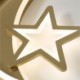 Gold Acrylic Light Fixture Bedroom Kids Room Moon Star LED Flush Mount Ceiling Light