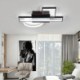 Creative Decoration Light Fixture Living Room Office Modern Rectangle LED Flush Mount Ceiling Light