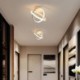 Entrance Hallway Modern LED Flush Mount Acrylic Crossed Ring Ceiling Light