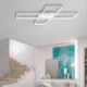 LED Flush Mount Minimalist Acrylic Ceiling Light X Shaped Living Room Office