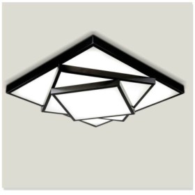 Geometric Shape LED Flush Mount Black and White American Rural Style Living Room Dining Room Bedroom