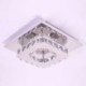 Energy Saving LED Crystal Flush Mount 1 Light Modern Transparent Electroplating Stainless Steel