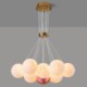 Modern 3D Print Balls Pendant Lamp Moon Bubble Chandelier For Dining Room Children Room